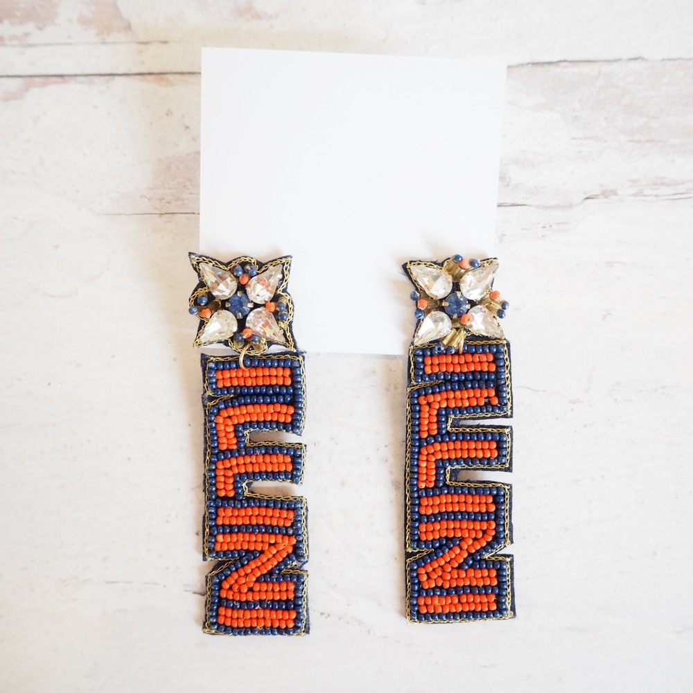 Elegant Beaded Earrings with Crystal Accents